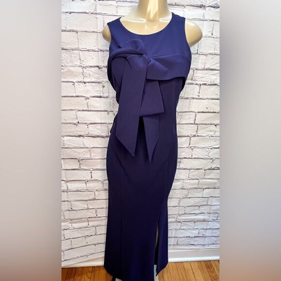 JA Collections  LEONA BOW HALTER GOWN size 14 NWOT - Picture 3 of 10